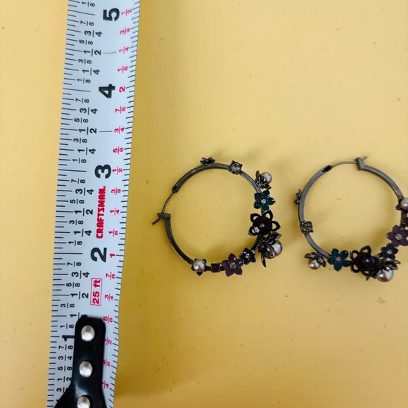 Juicy Couture Midnight Garden Hoops & Matching Second Hole Post Earrings - Picture 5 of 10